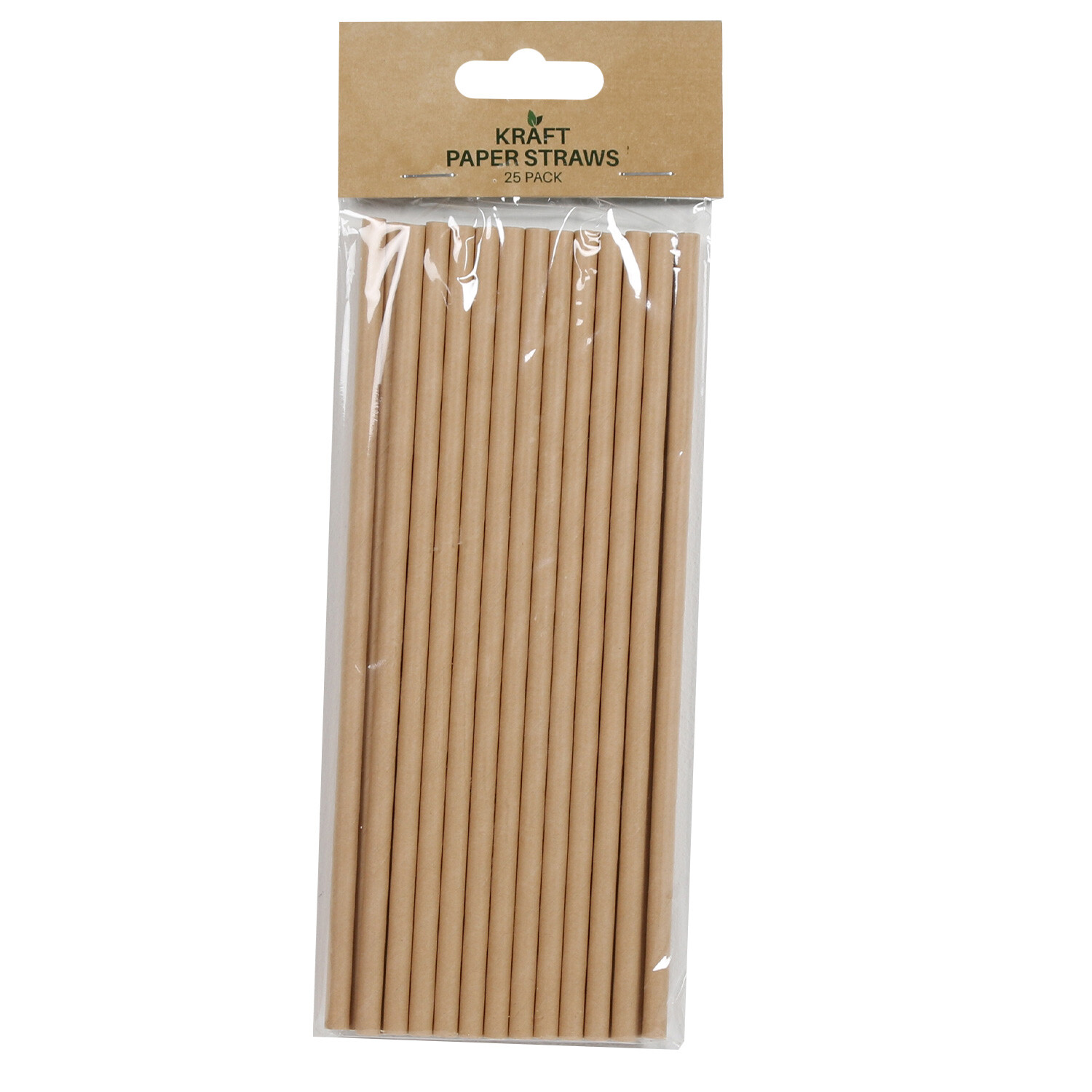 Pack of 25 Kraft Paper Straws - Brown Image