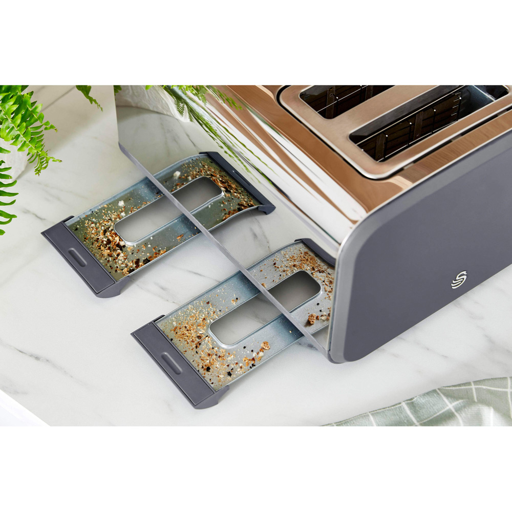 Swan Nordic EEJB152 Grey 4 Slice Toaster and 1.7L Kettle Bundle Image 6
