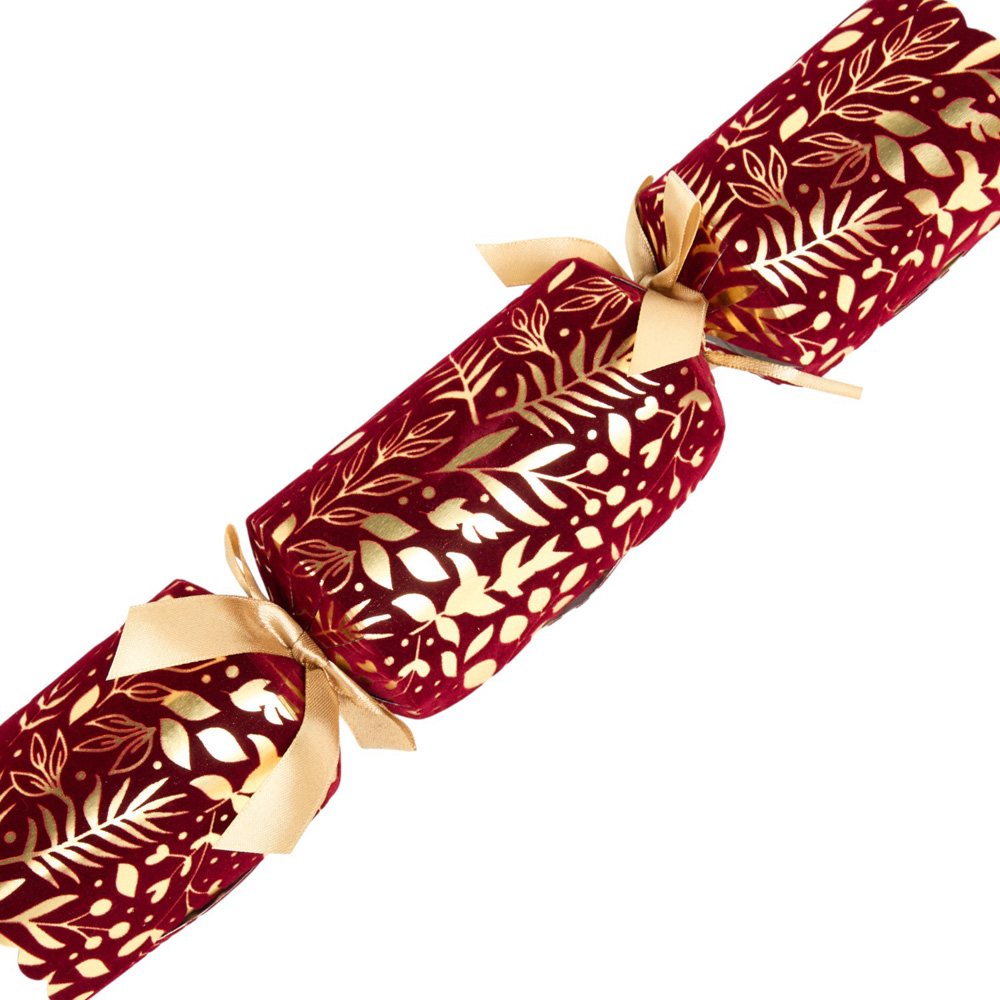 Jonas & James Pack of 6 Deluxe Crackers Burgundy and Gold - Burgundy Image 4