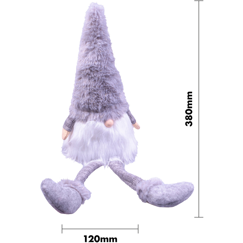 St Helens Grey Long Legged Gonk Christmas Decoration 38cm Image 4
