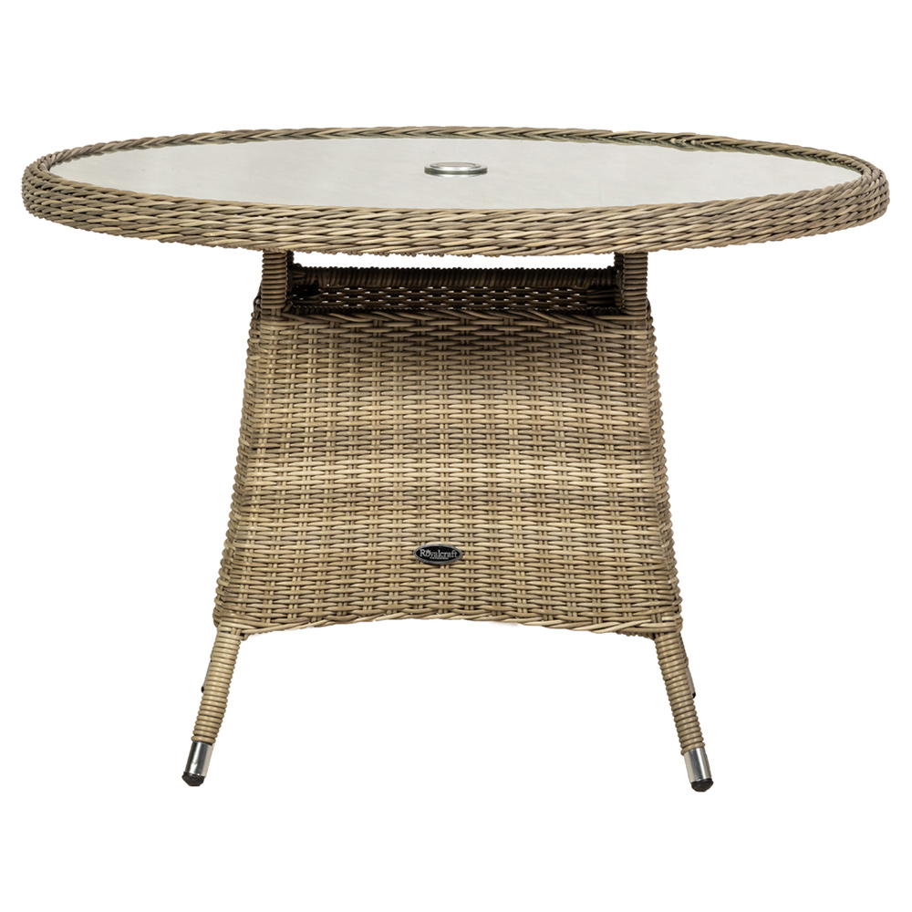 Royalcraft Wentworth Rattan 4 Seater Round Carver Dining Set Image 6