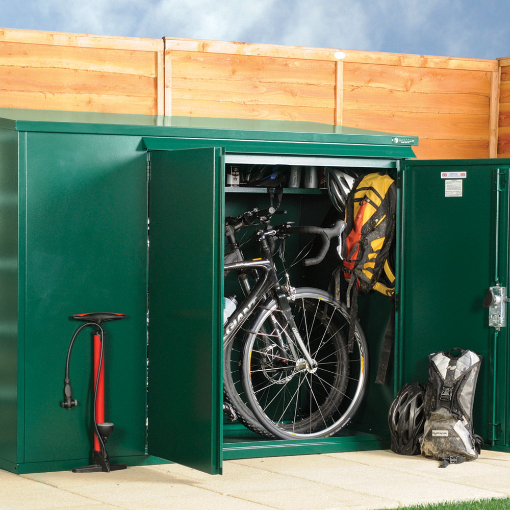 Asgard Addition 6 x 3ft Double Door Green Caravan Storage Shed Image 2