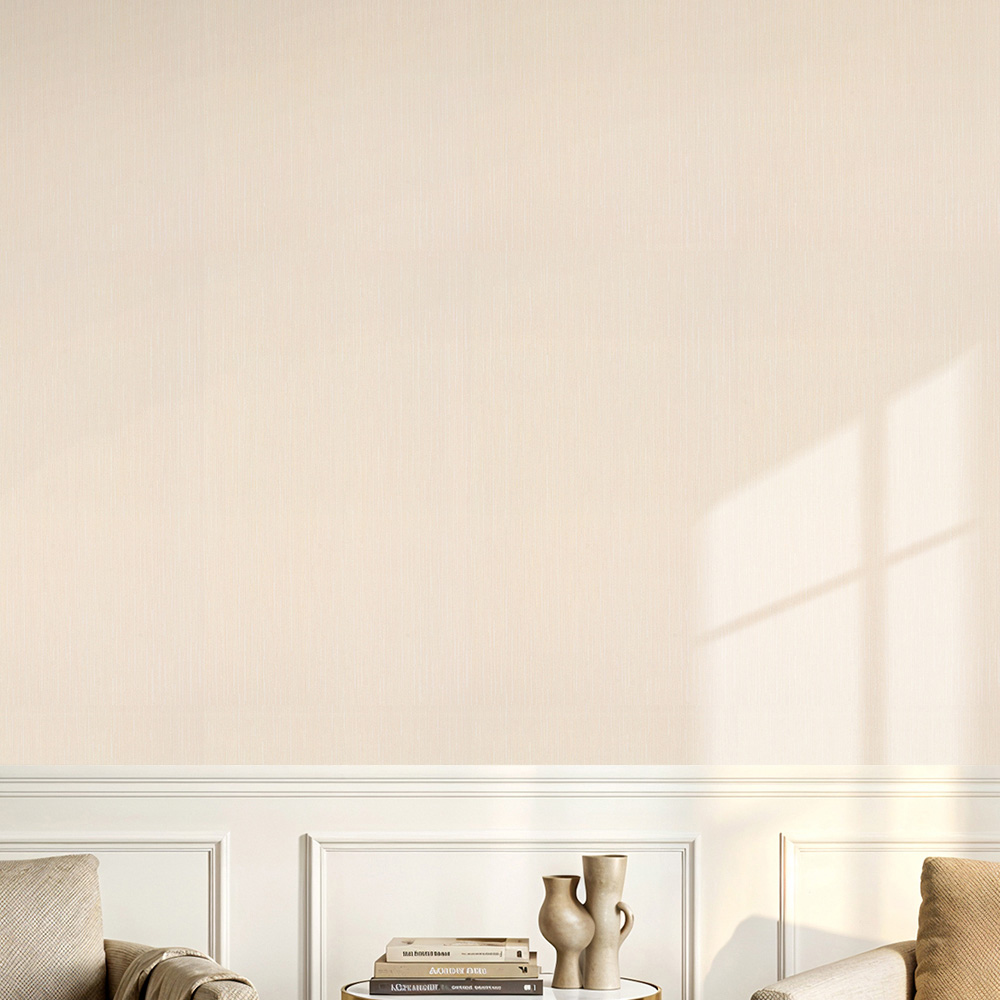 Living and Home Light Beige 3D Embossed Non-Woven Wallpaper Roll 950 x 53cm Image 2