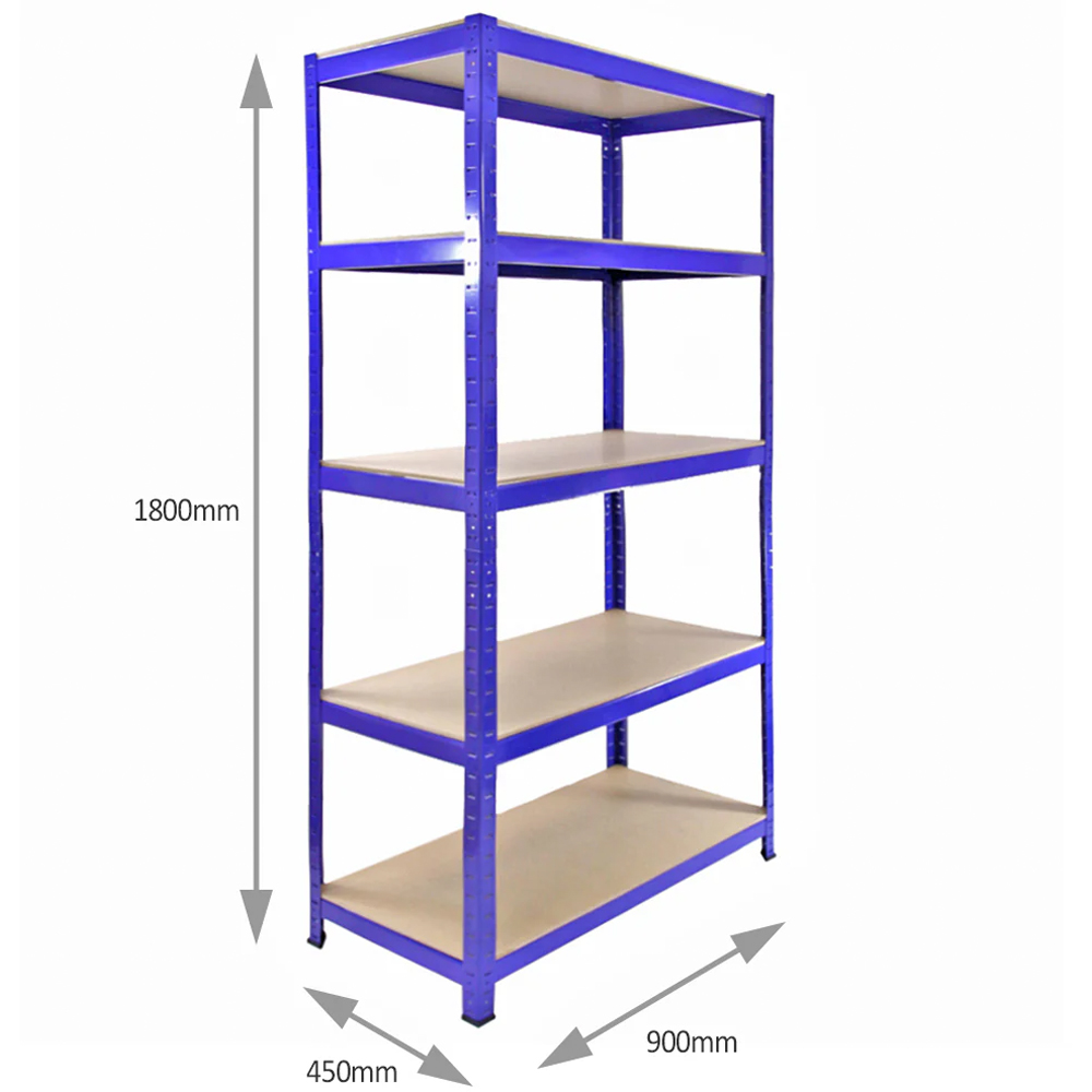 Monster Shop T-RAX Blue Metal Racking Units 180 x 45 x 90cm 10 Pack Image 4