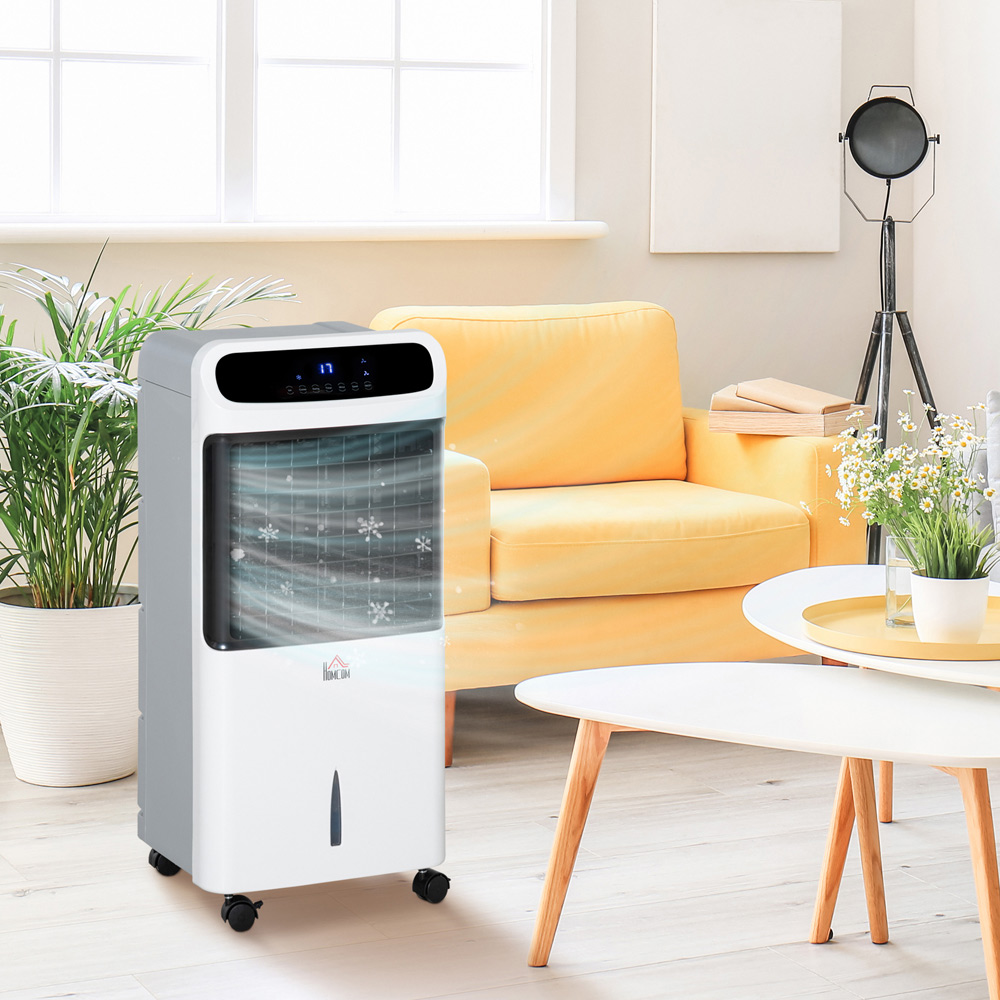 HOMCOM White and Black Evaporative Cooler 12L Image 2