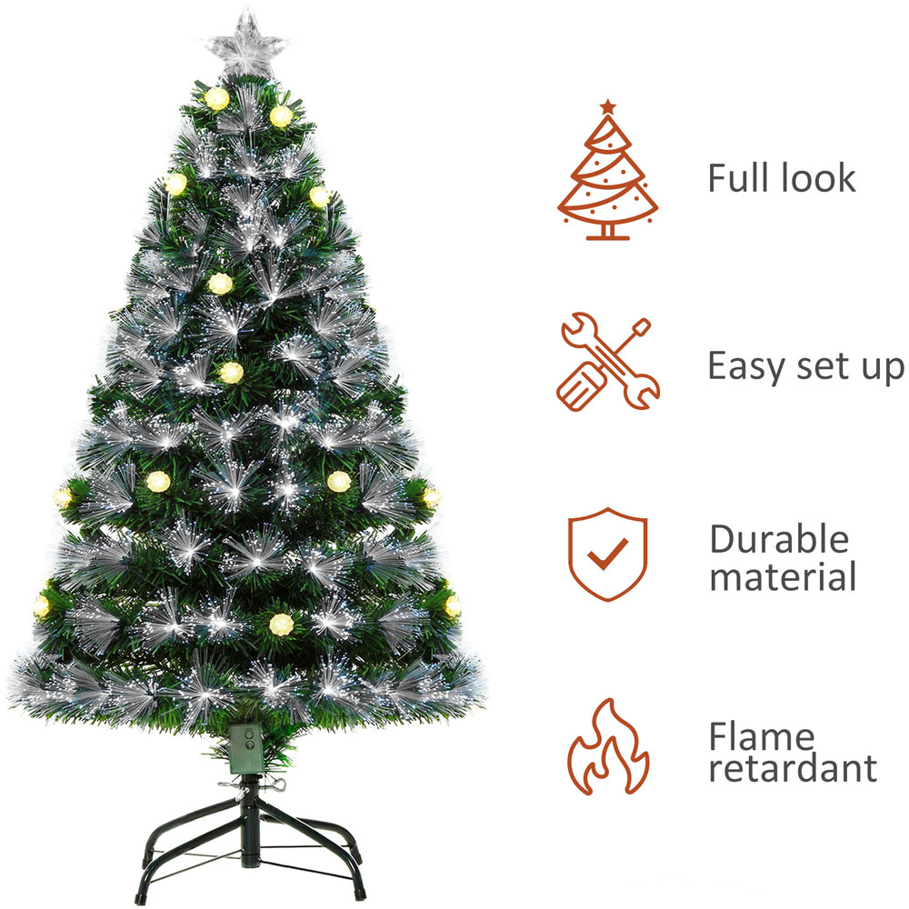 Everglow Pre-Lit Full Bodied Green Artificial Christmas Tree 4ft Image 4