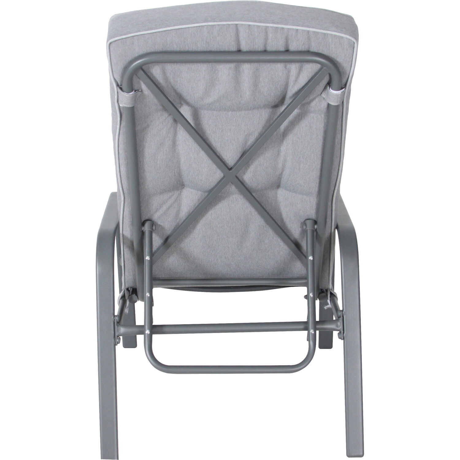 Rowly Grey Sun Lounger and Side Table Set Image 3