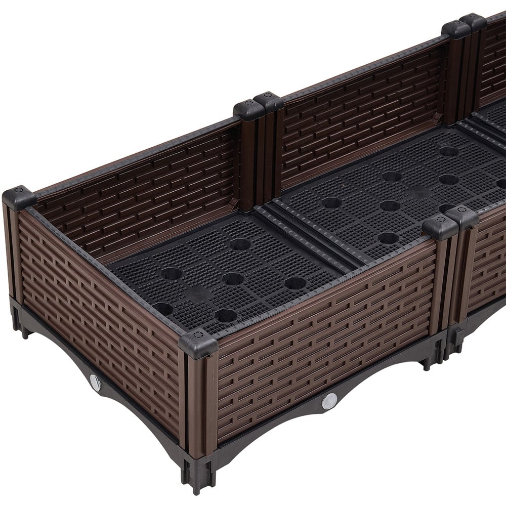 Living and Home Plastic Raised Garden Bed Planter Box 80 x 40 x 19cm Image 4