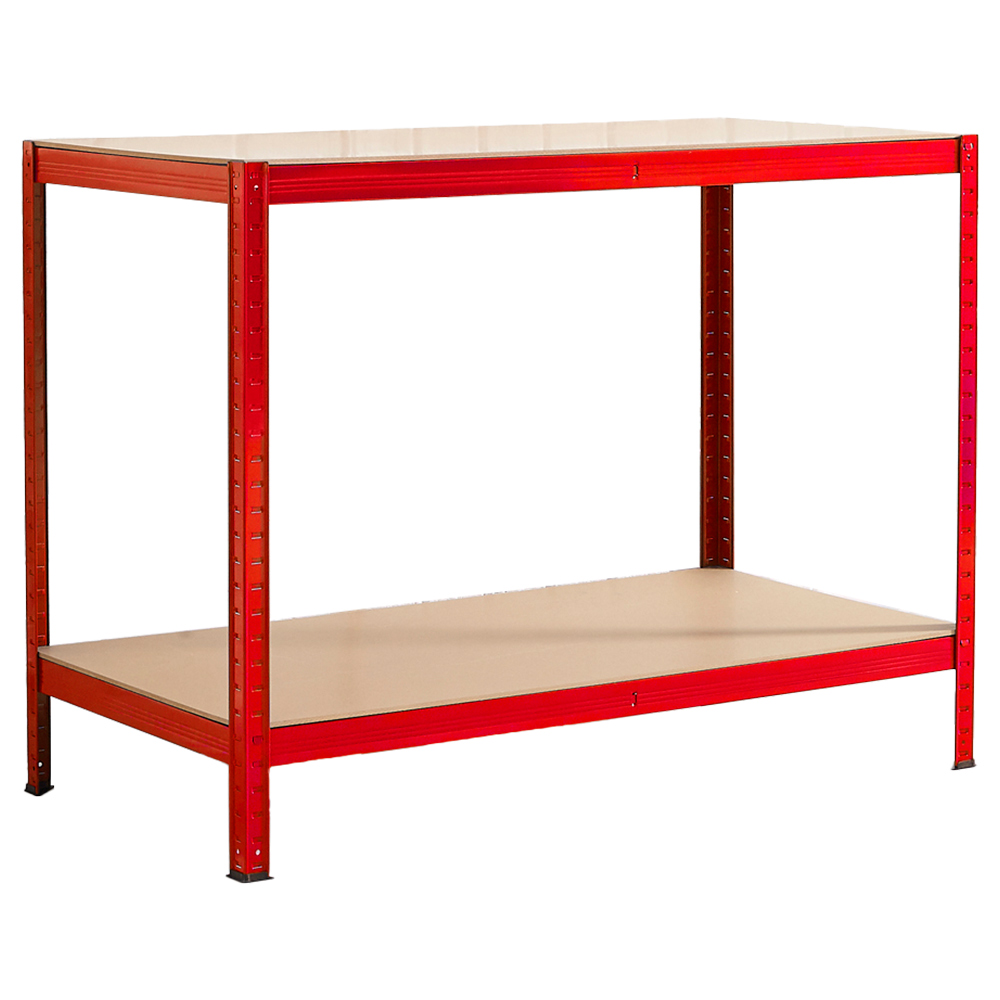 Neo Red Metal Garage Workbench Image 1