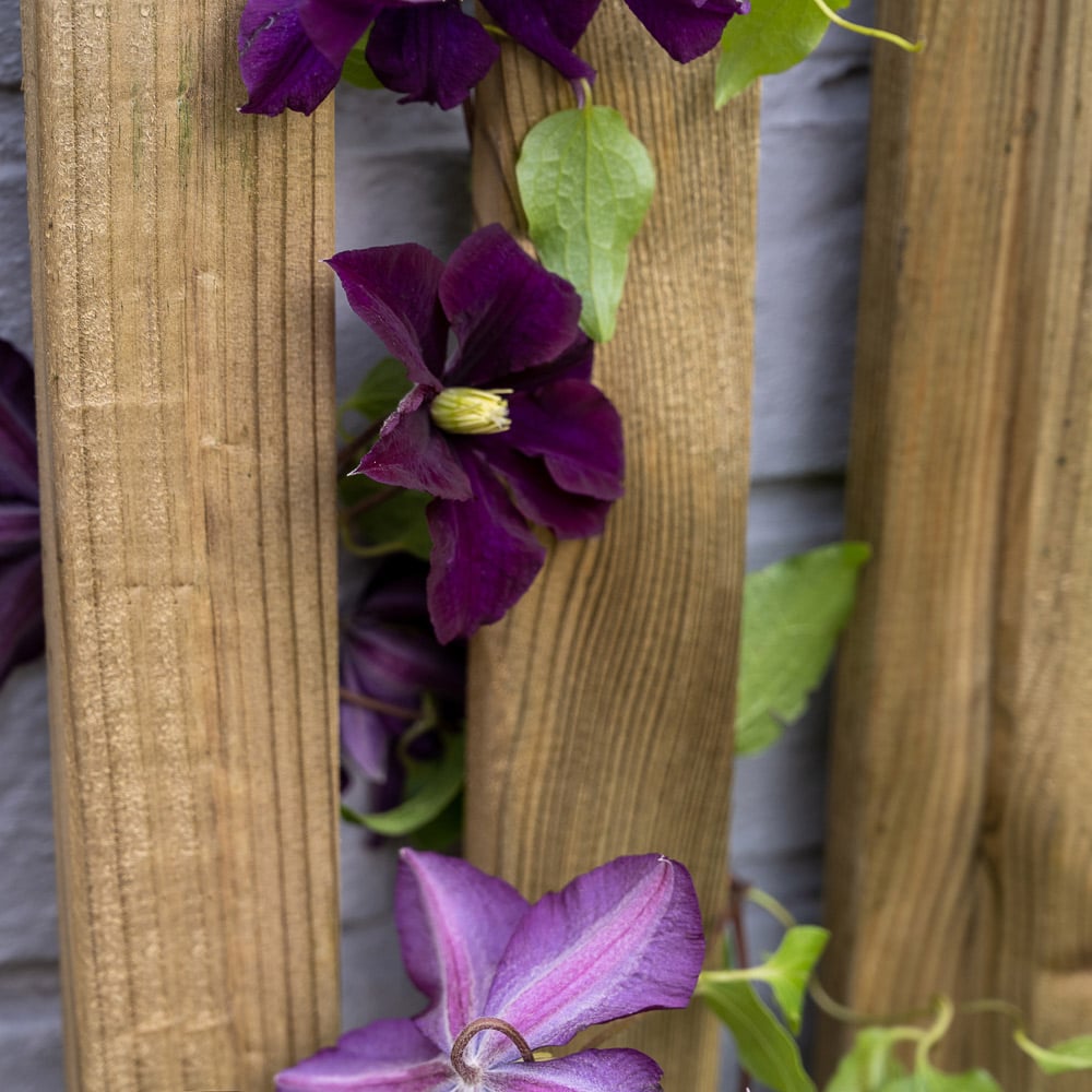 Forest Garden Vertical Slatted Garden Screen 1.8 x 0.3m Image 3