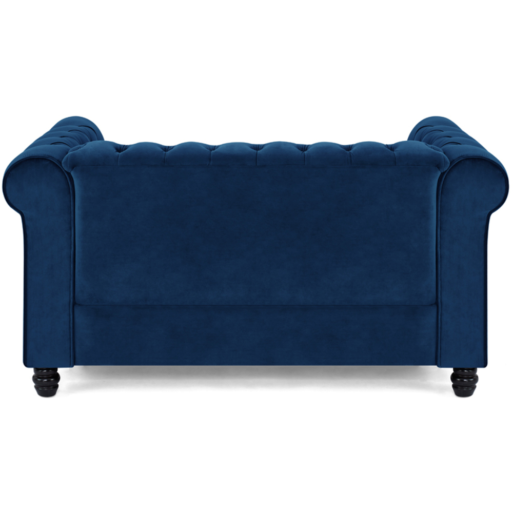 Home Detail Chesterfield 2 Seater Studded Blue Velvet Sofa Image 3