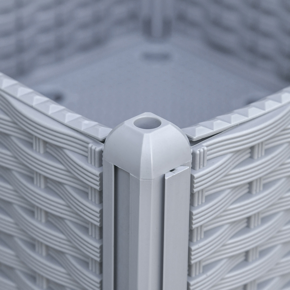 Outsunny Set of 4 Garden Bed Grey Image 4