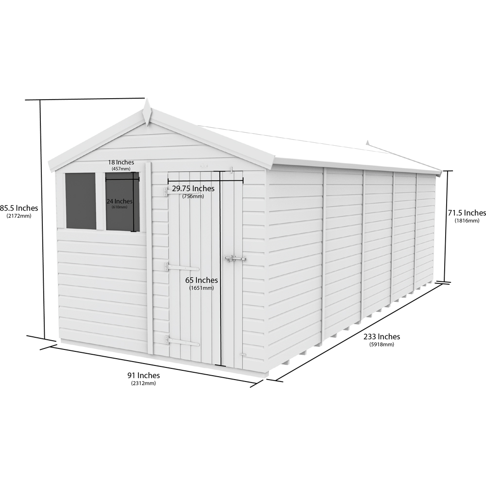 DIY Sheds 8 x 20ft Tongue and Groove Timber Apex Security Shed Image 9