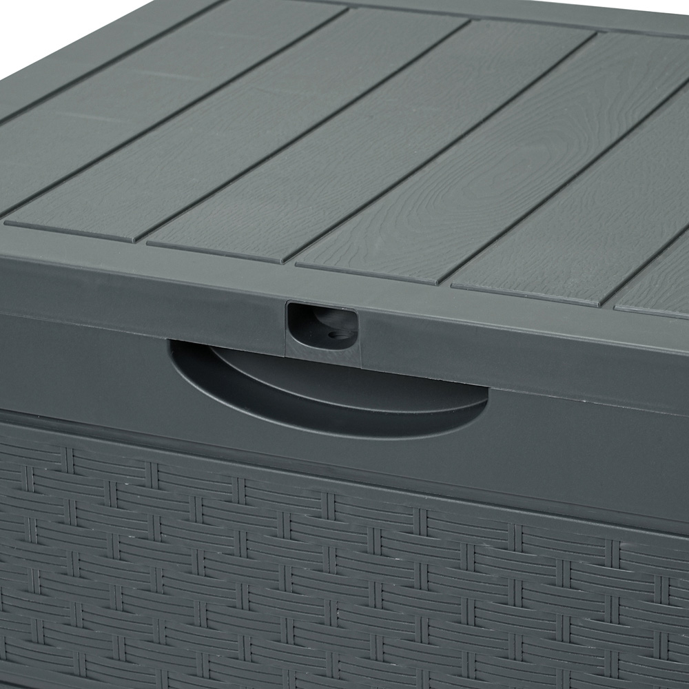 Living and Home Grey Waterproof Rattan Texture Storage Box 126L Image 5