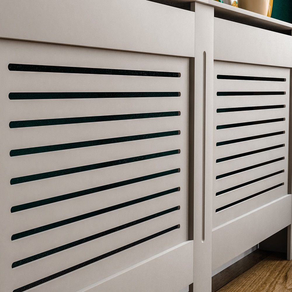 Vida Designs Milton Olive Grey Radiator Cover Large Image 5