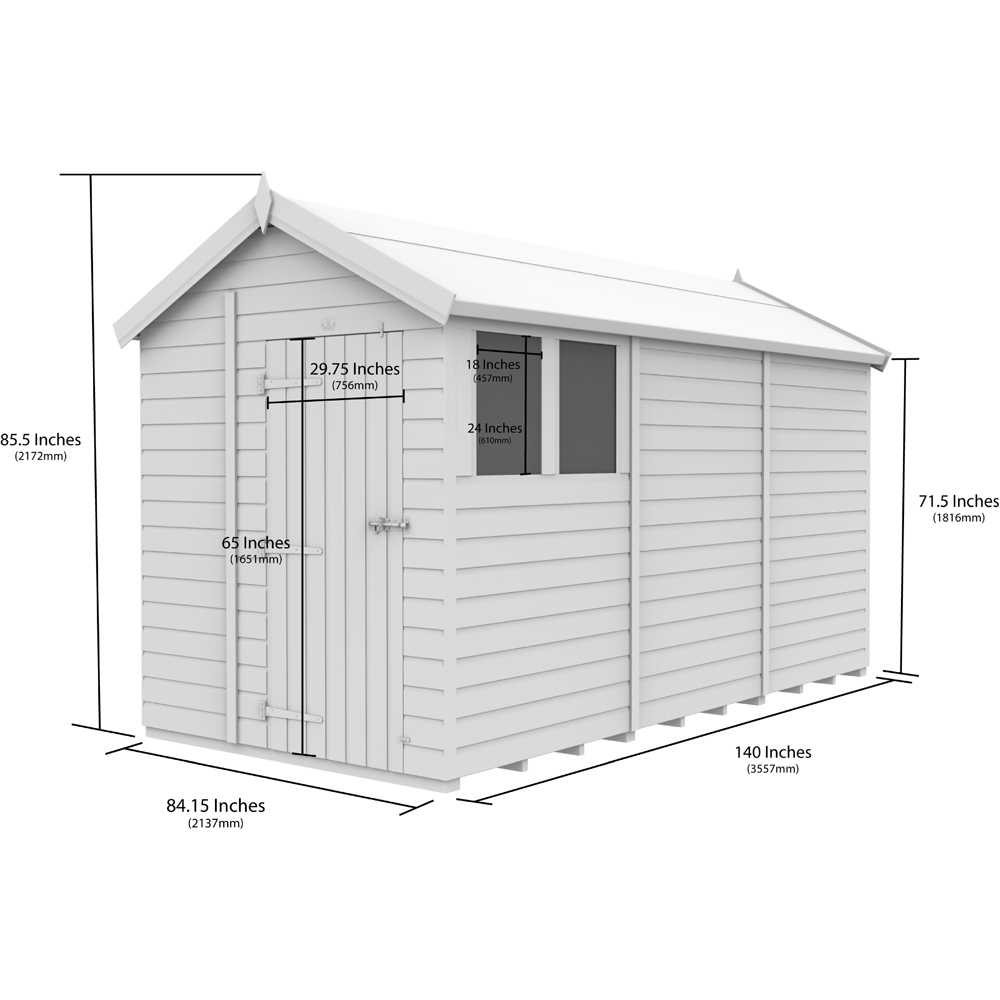 DIY Sheds 7 x 12ft Tongue and Groove Timber Apex Garden Shed Image 9