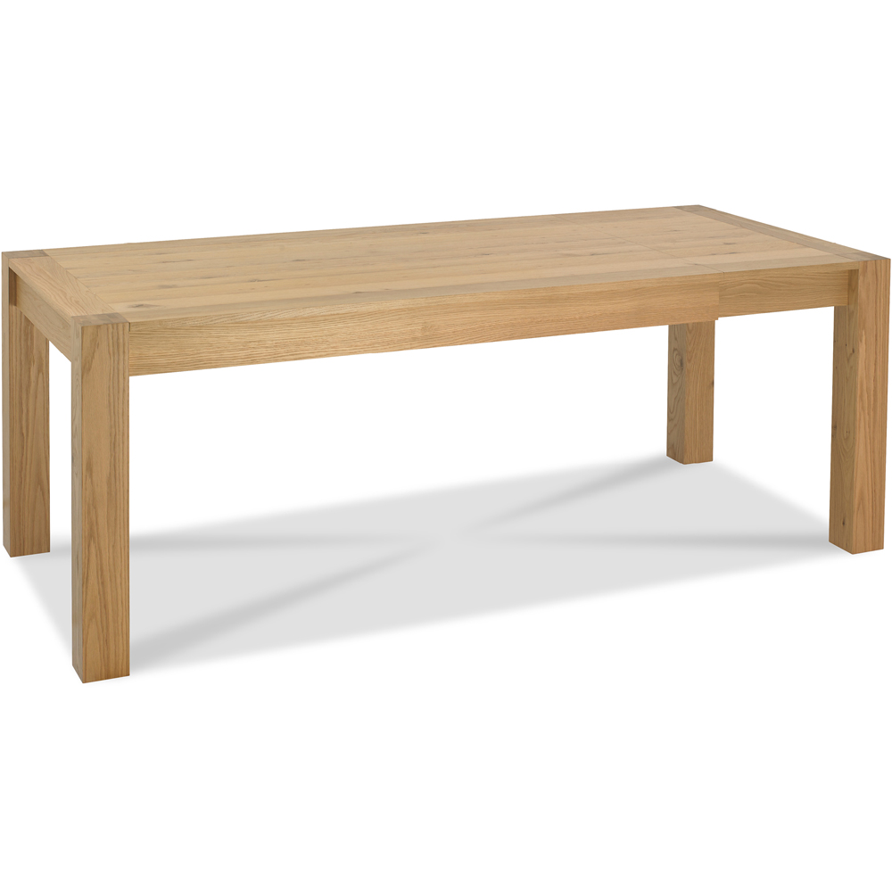 Bentley Designs Turin 6 Seater Light Oak Medium End Extending Table Image 4