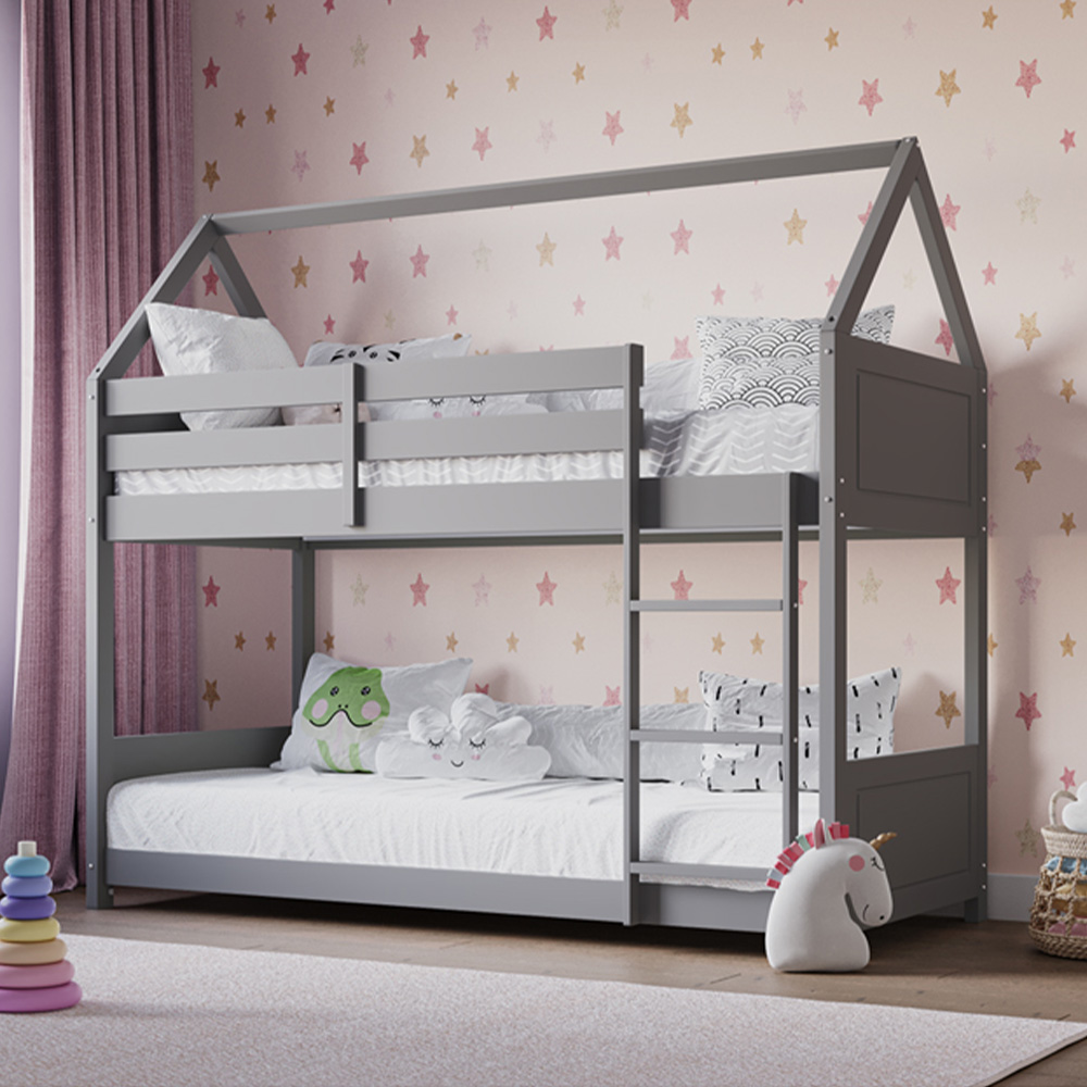 Flair Plation Single Grey Play House Low Bunk Bed Image 4