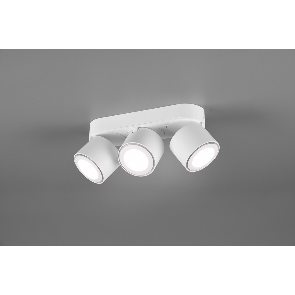 TRIO Taurus 3 Way White Matt Integrated LED Ceiling Light Image 5