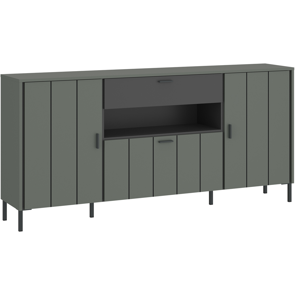Furniture To Go Arundel 3 Door Single Drawer Single Shelf Green Sideboard Image 2