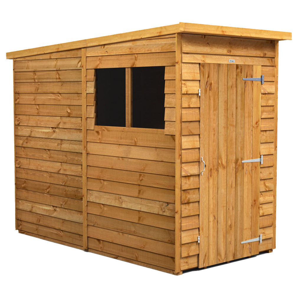 Power 4 x 8ft Overlap Pent Garden Shed Image 1