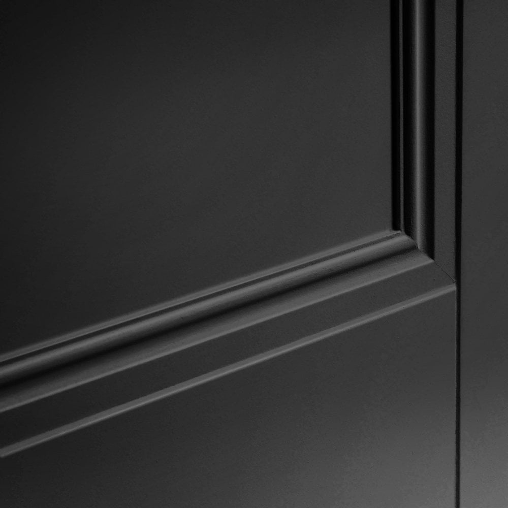 Elegance Lancaster Jet Black Fully Finished 1 Panel Internal Door 1981 x 838 x 35mm Image 3