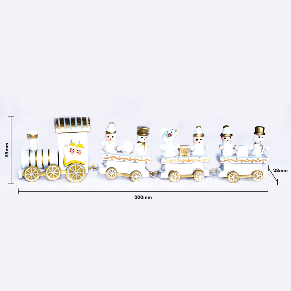 St Helens Wooden Christmas Train Set Display 20cm Image 4