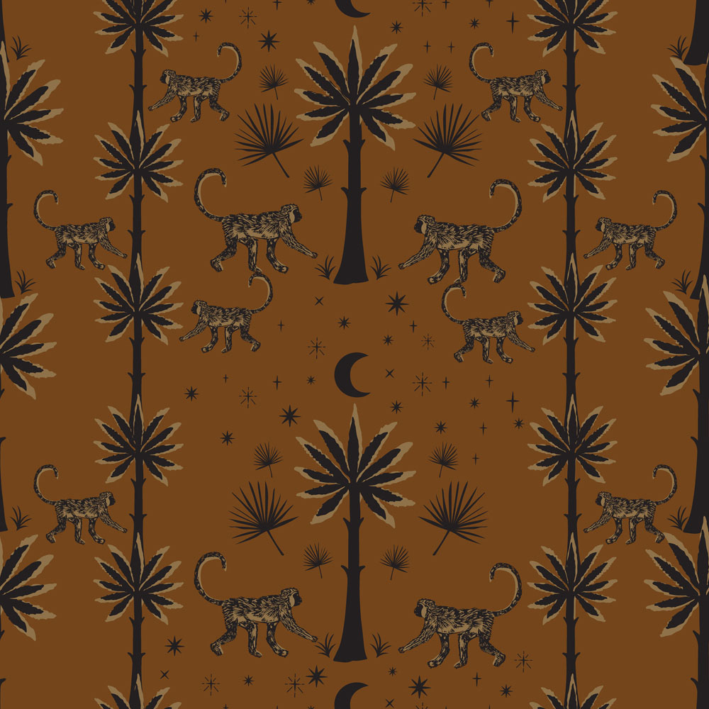 furn. Desert Monkey King Size Amber Duvet Set Image 6