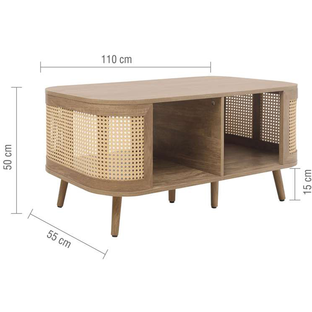 Birlea Noah 2 Shelf Rattan Effect Coffee Table Image 9