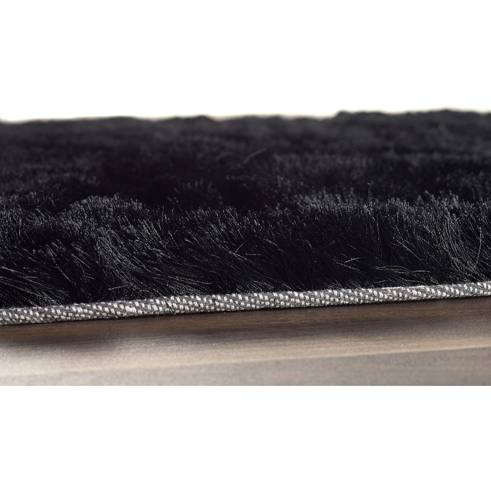 Origins Charcoal and Black Glamour and Shimmer Rug 80 x 150cm Image 3