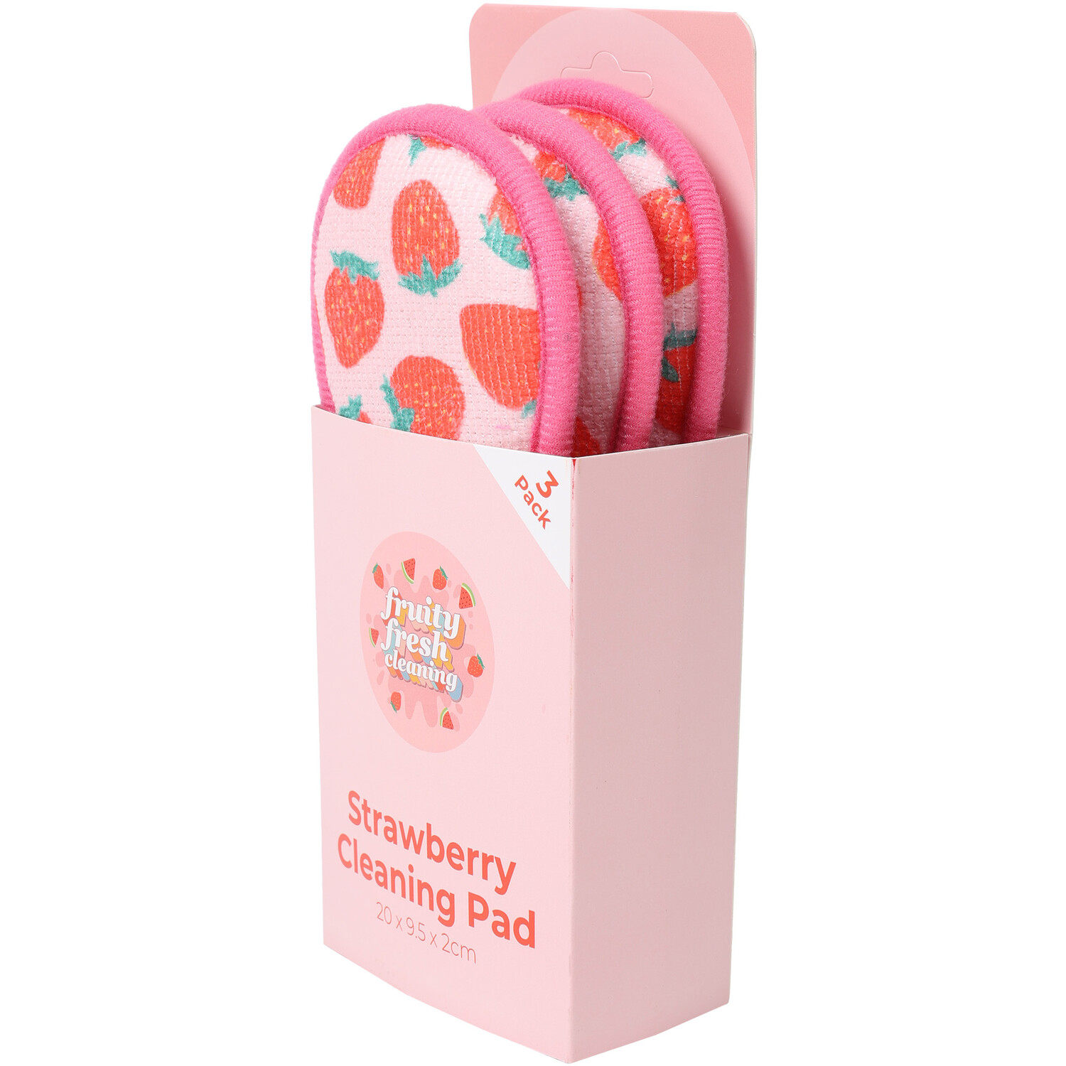 Pack of 3 Strawberry Cleaning Pads Image 2