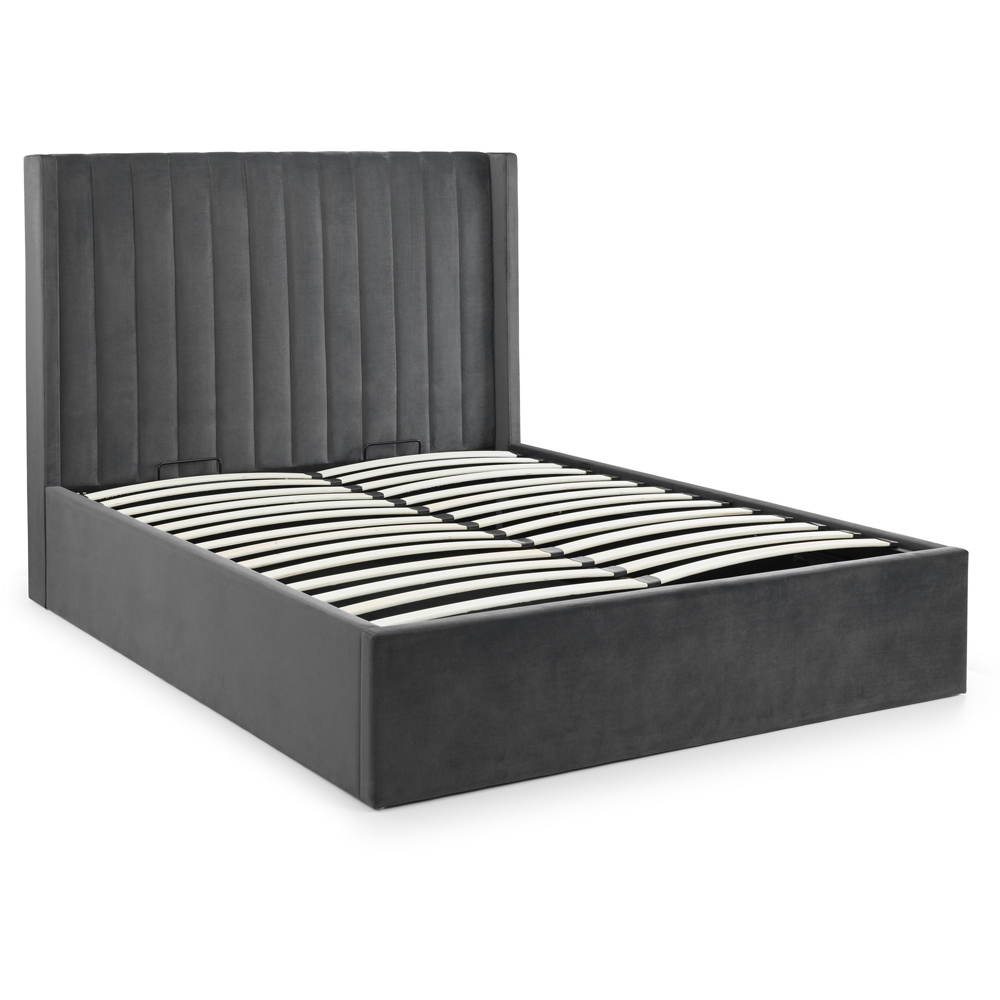 Julian Bowen Langham King Size Grey Storage Ottoman Bed Image 4