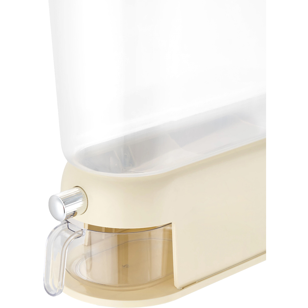 Living and Home 10kg Cream White Airtight Grain Dispenser Image 4