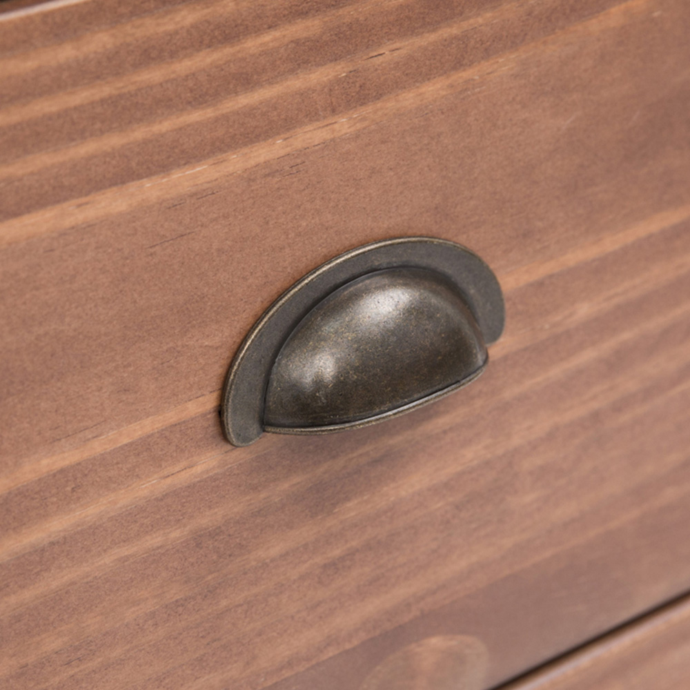 Cabinet Bits Padua 4 Drawer Light Brown Brass Cup Handle Chest of Drawers Image 7