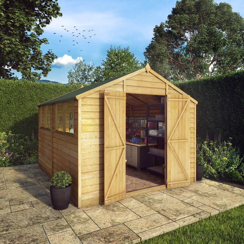 Mercia 10 x 8ft Double Door Overlap Apex Shed Image 3