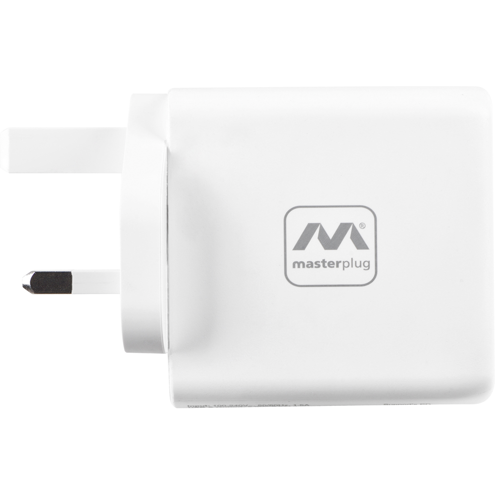Masterplug White USB TYPE A and C Charger 67W Image 3