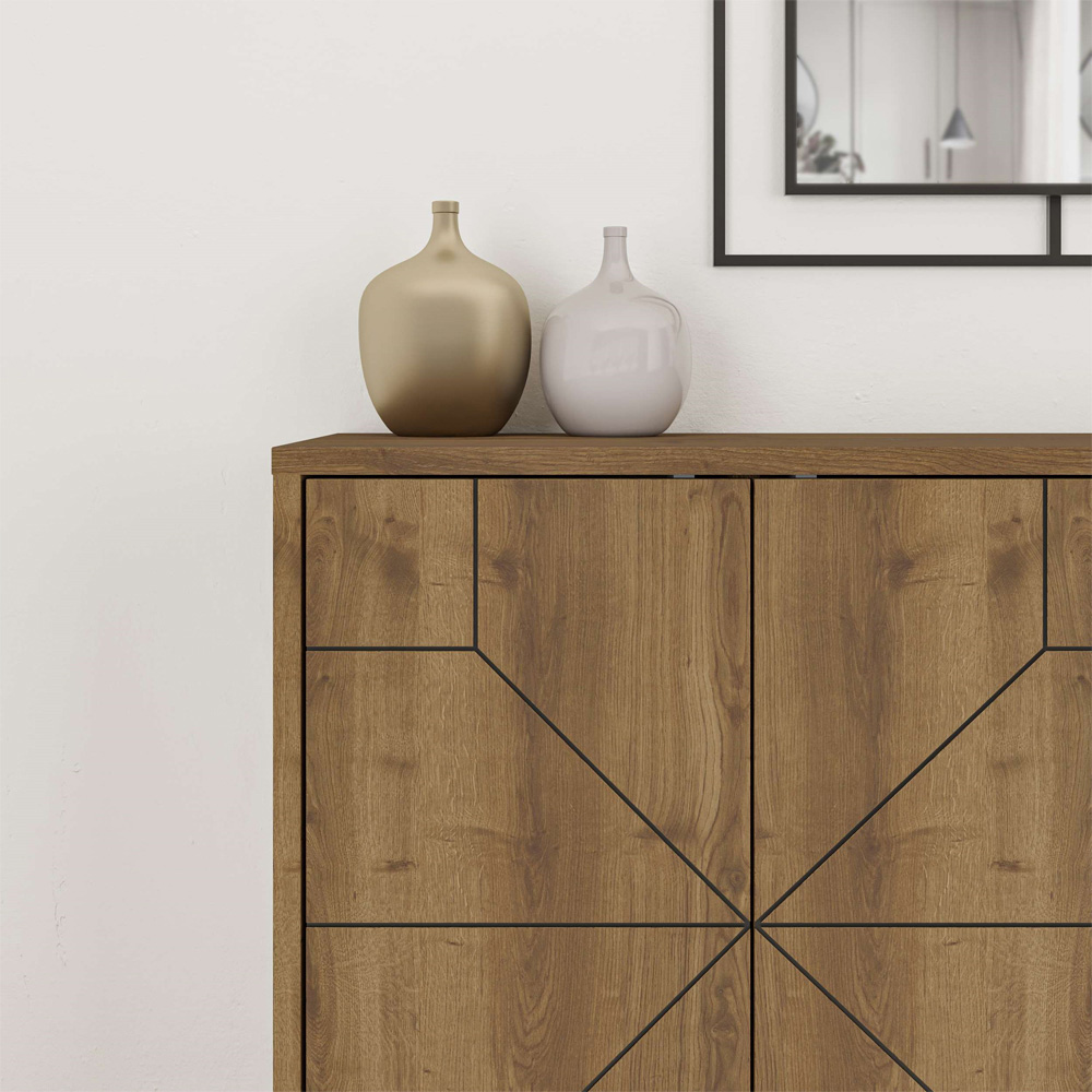 Decortie Dune Dark Oak Effect Console Sideboard Image 3