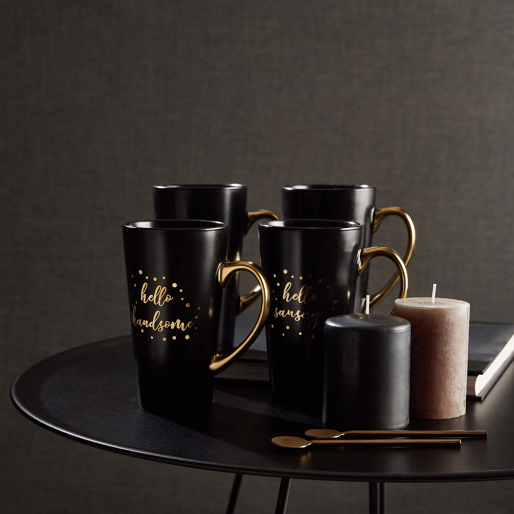 4pc You Had Me At Hello Tall Mugs Image 2