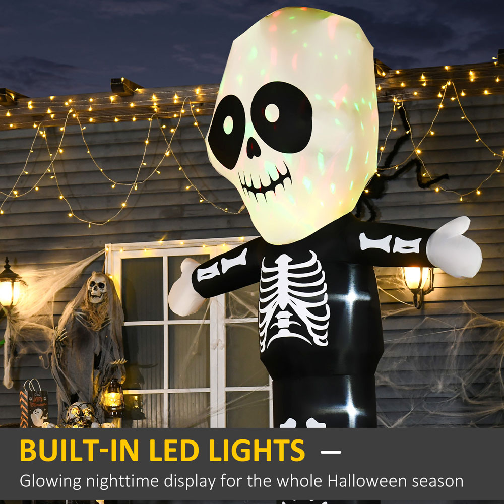 HOMCOM Halloween Inflatable Skeleton Ghost 3m Image 5