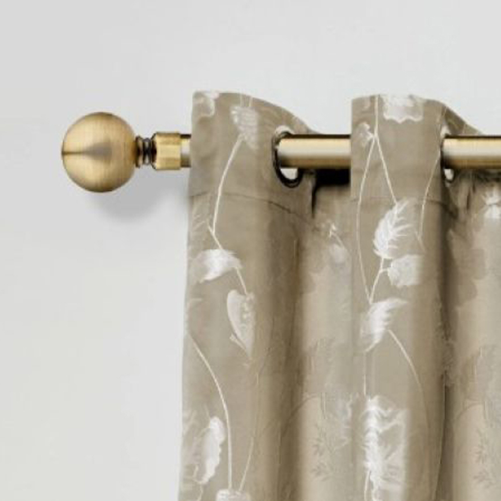 New Edge Blinds Sphere 160-300cm Extendable Brass Eyelet Metal Curtain Pole Set Image 2