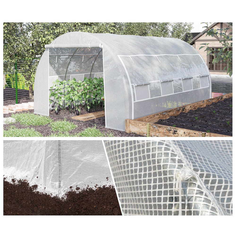 Outsunny 4x3x2m Polytunnel Greenhouse Image 7