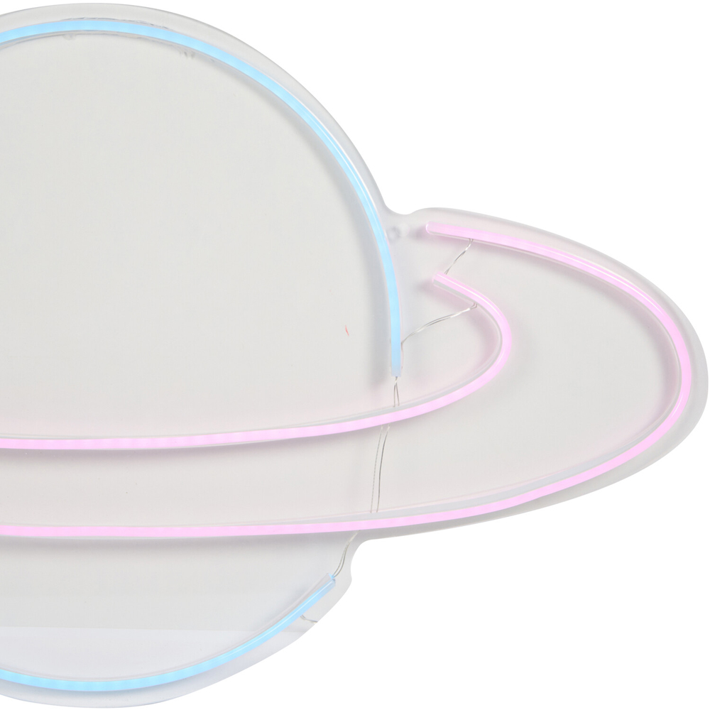 XL Planet Neon Sign - White Image 4