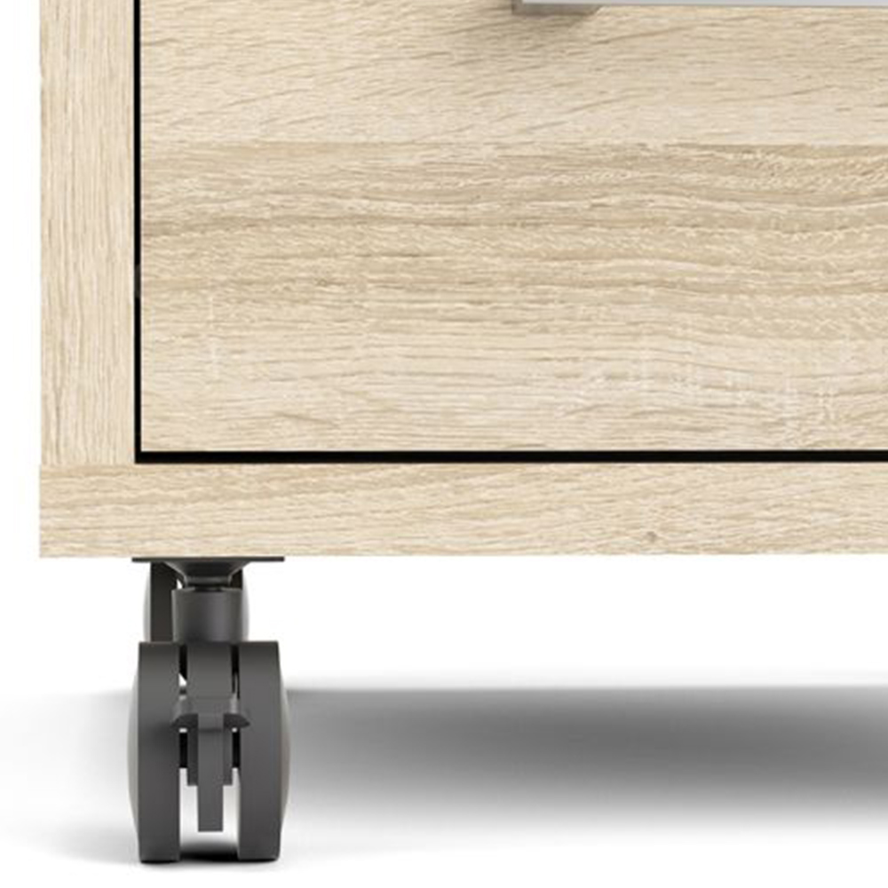Florence 4 Drawer Oak Mobile Cabinet Image 6