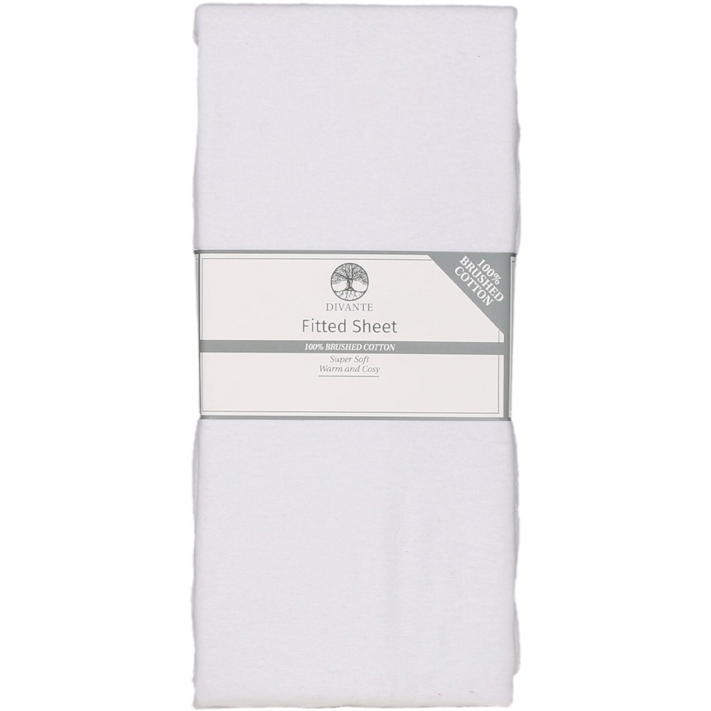 Divante Super King White Fitted Bed Sheet Image