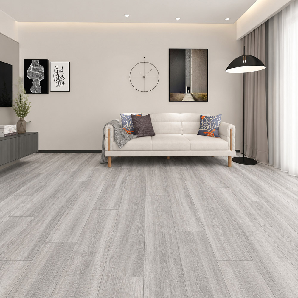 Britwall Grey Oak Wood-Embossed SPC Vinyl Flooring 1220 x 181mm 10 Pack Image 4