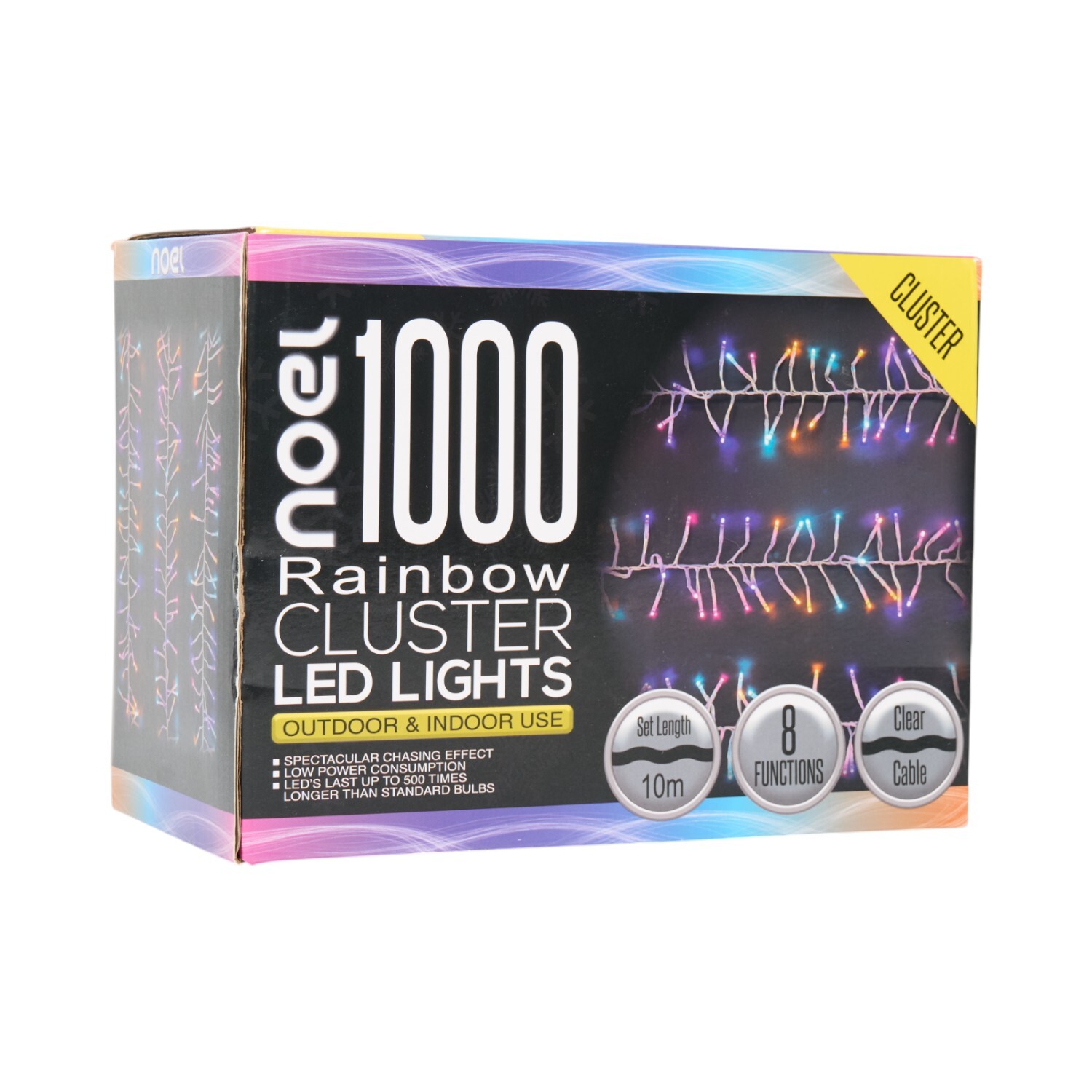 Cluster LED Light Chain Rainbow 1000 Image 3