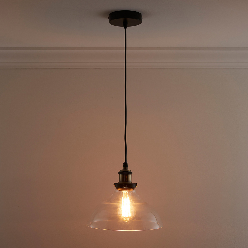 Kliving Jack Clear Glass Pendant Light Image 3