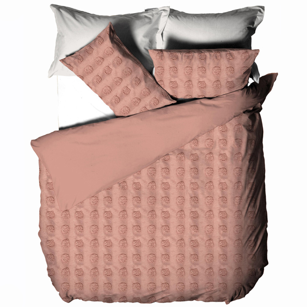 Linen House Haze King Size Cream Tufted Duvet Cover Set Image 2