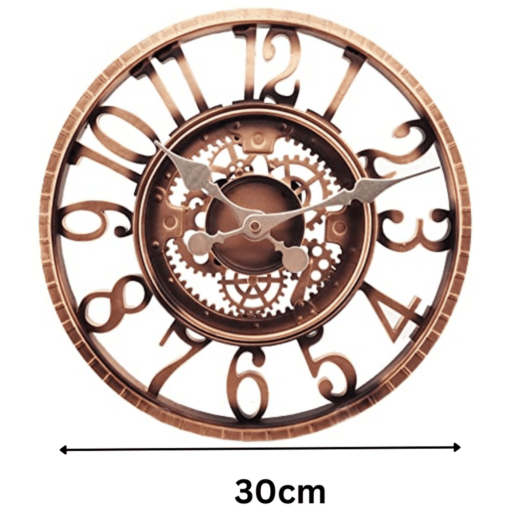 Marco Paul 12 Inch Bronze Arabic Open Face Clock Image 9