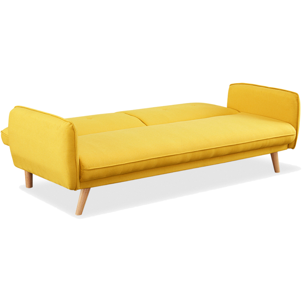 Home Detail Belmont Double Sleeper Mustard Fabric Sofa Bed Image 4